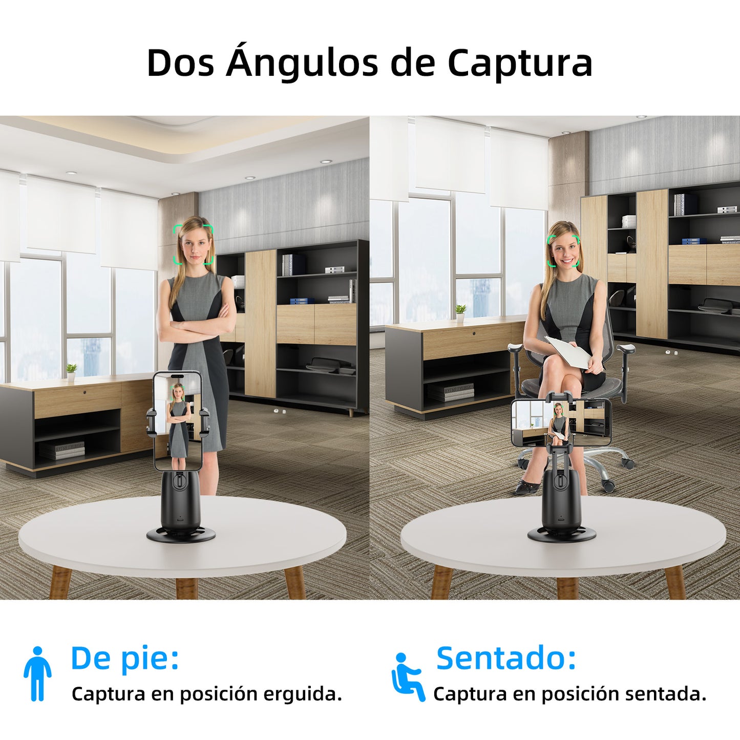 KOSCHEAL Estabilizador para Celular con Seguimiento Facial, Control de Gestos y Rotación 360° sin Necesidad de App, Ideal para Vlogging y TikTok