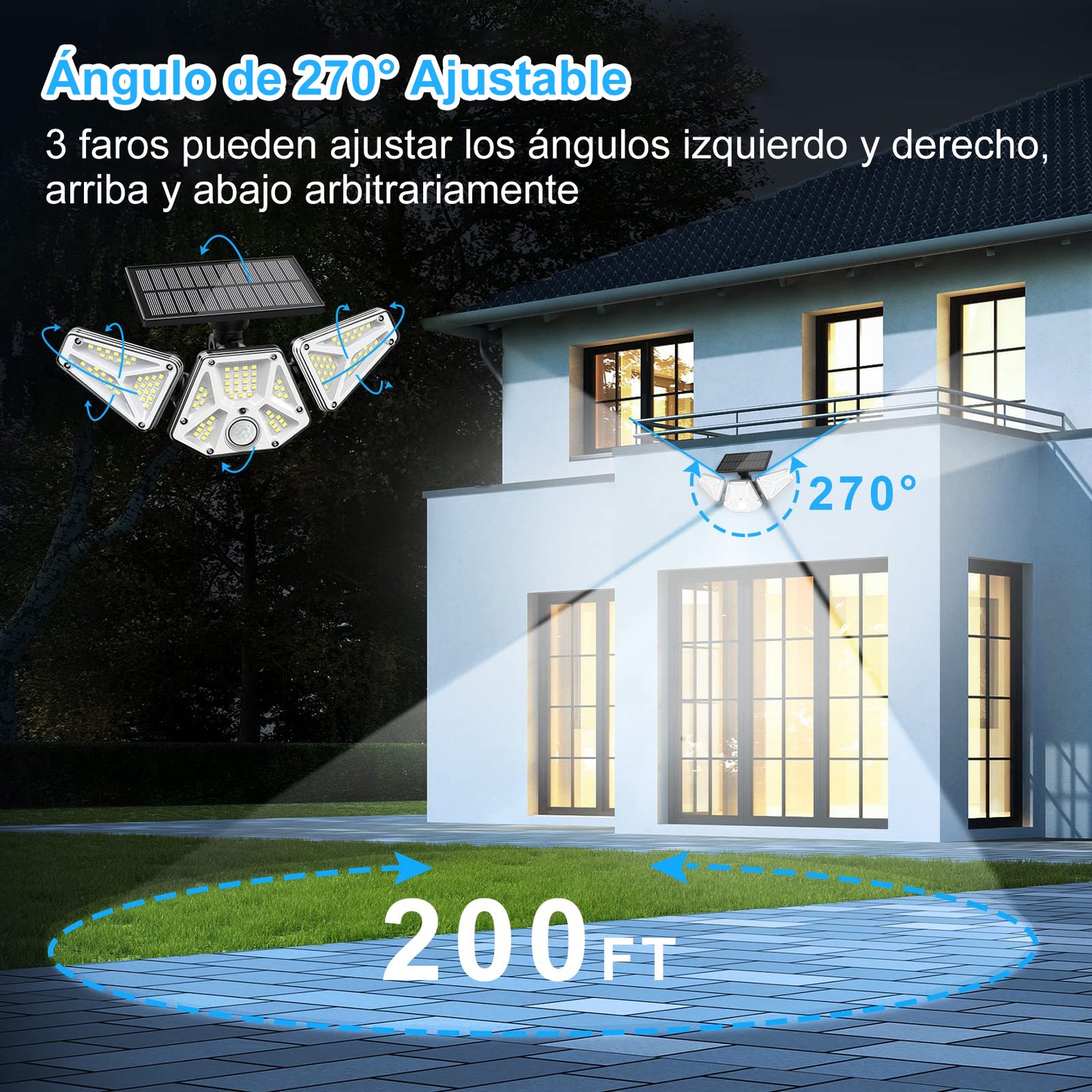 KOSCHEAL Solar Light 113LED 10W – Motion Sensor, 3 Modes