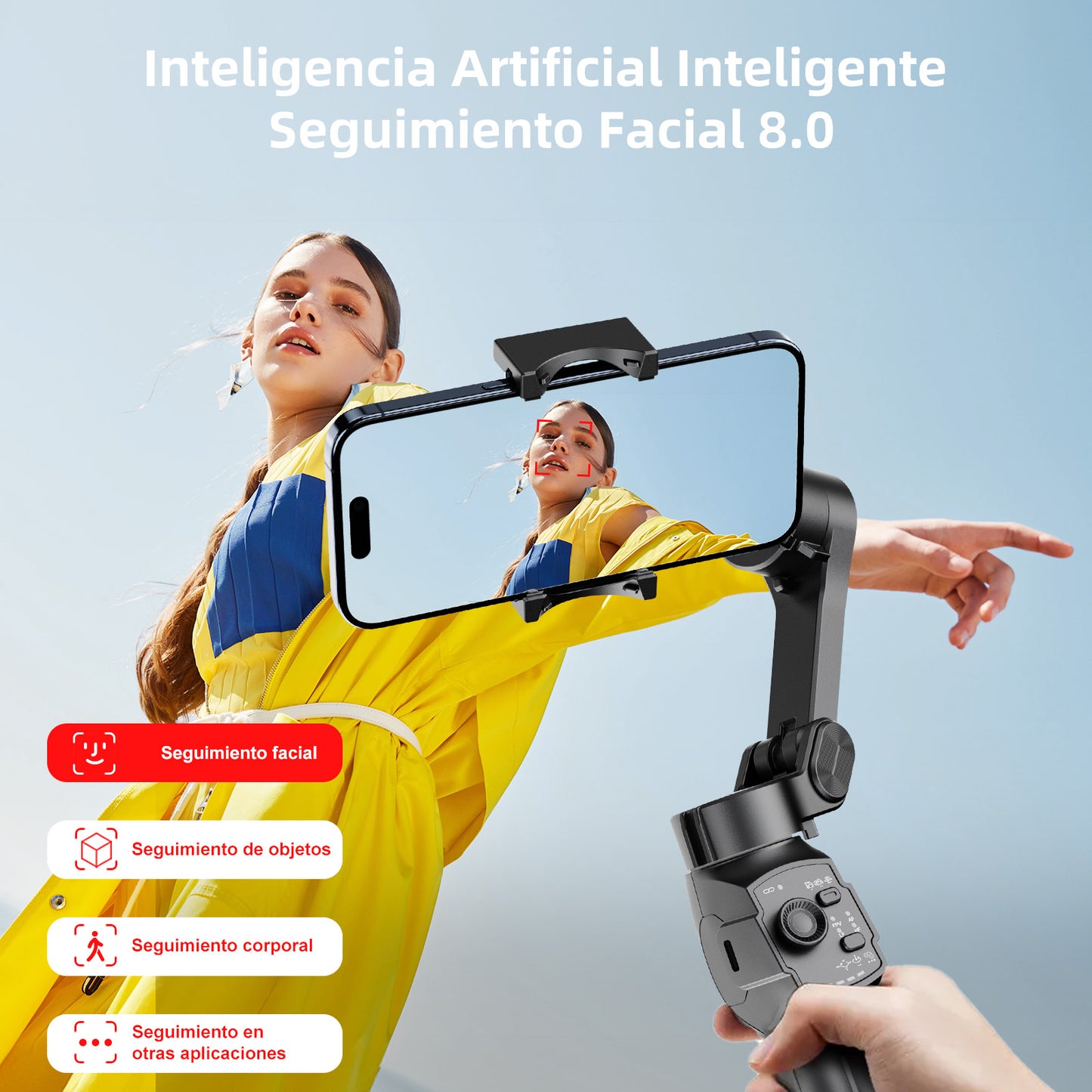 Estabilizador de cardán L9 Lite para iPhone, KOSCHEAL estabilizador de 3 ejes de celular, sistema de actualización profesional 9.0, con rueda de enfoque, grabación con seguimiento inteligente,