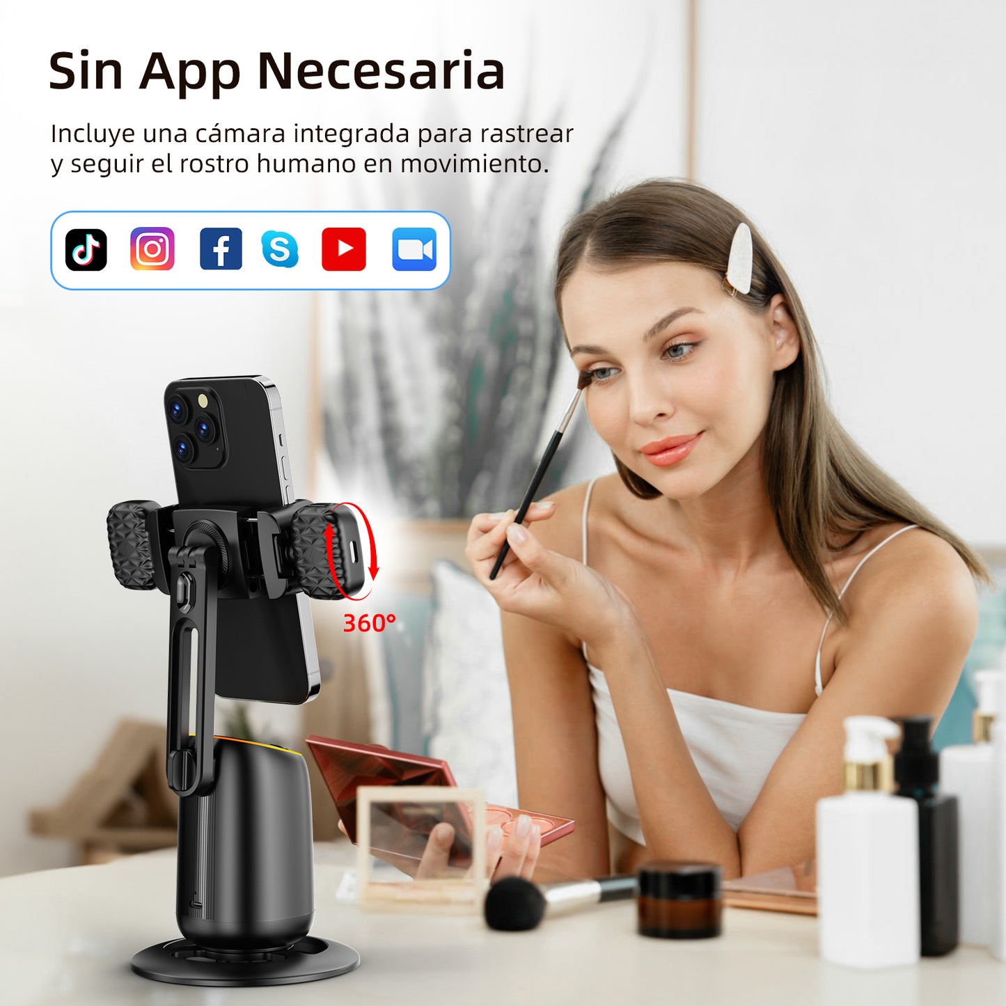 KOSCHEAL Estabilizador para Celular con Seguimiento Facial, Control de Gestos y Rotación 360° sin Necesidad de App, Ideal para Vlogging y TikTok