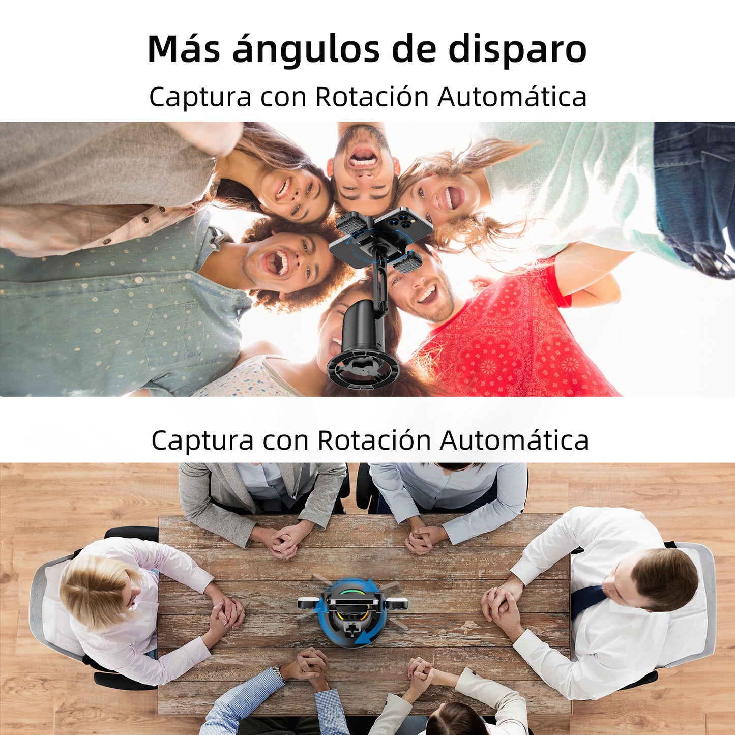 KOSCHEAL Estabilizador para Celular con Seguimiento Facial, Control de Gestos y Rotación 360° sin Necesidad de App, Ideal para Vlogging y TikTok