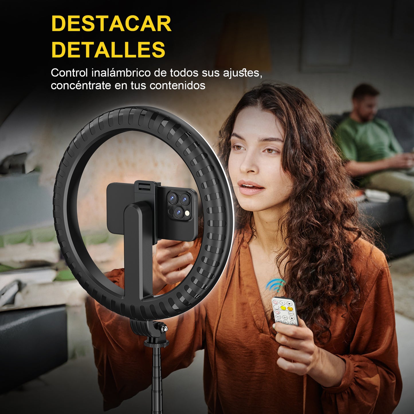 Koscheal 10" Ring Light with Tripod & RGB Modes