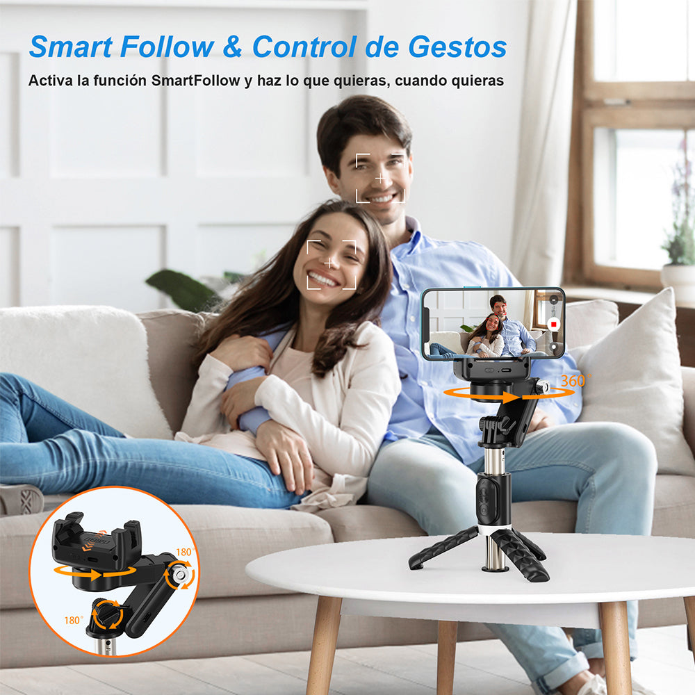 KOSCHEAL Q18 Phone Stabilizer – Fill Light, 360° Rotation