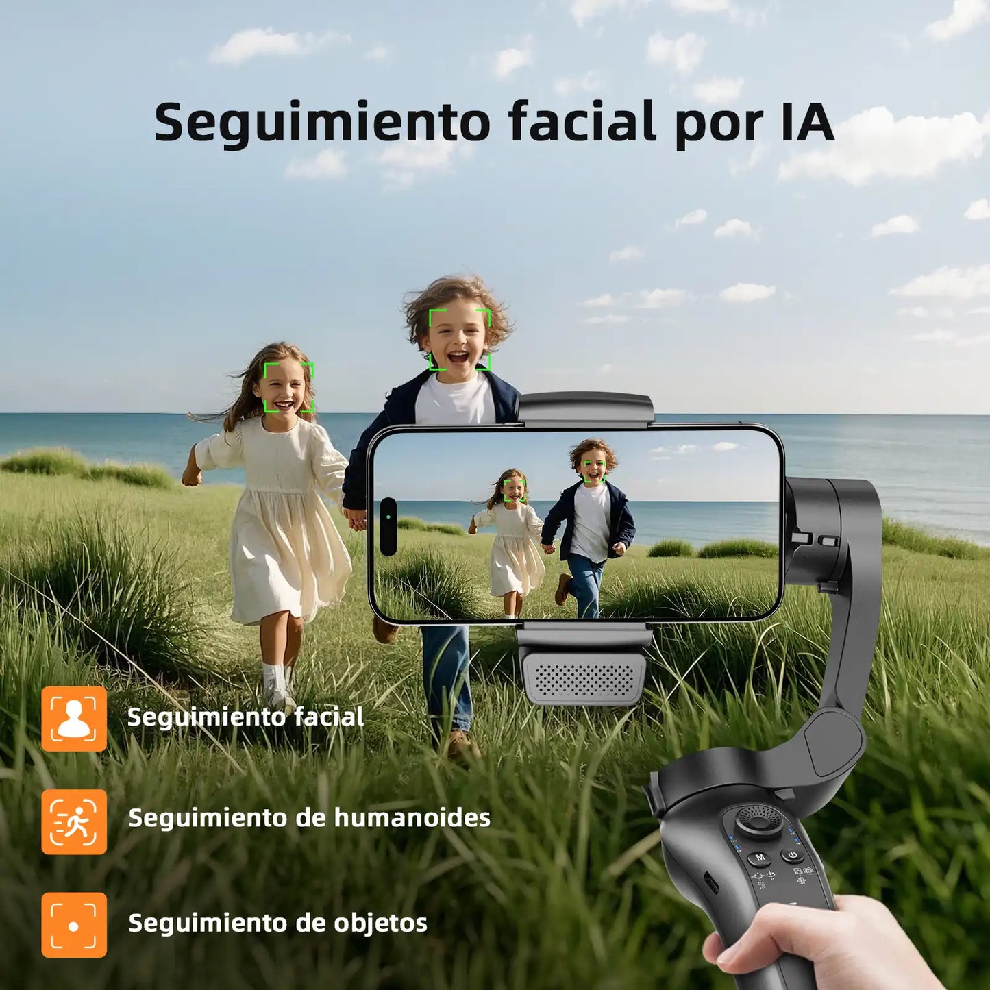 KOSCHEAL L7Bpro puls AI Tracking Gimbal for Smartphones with Fill Light