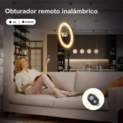 KOSCHEAL Ring Light – 37 Colors, Tripod, for Phone Selfies