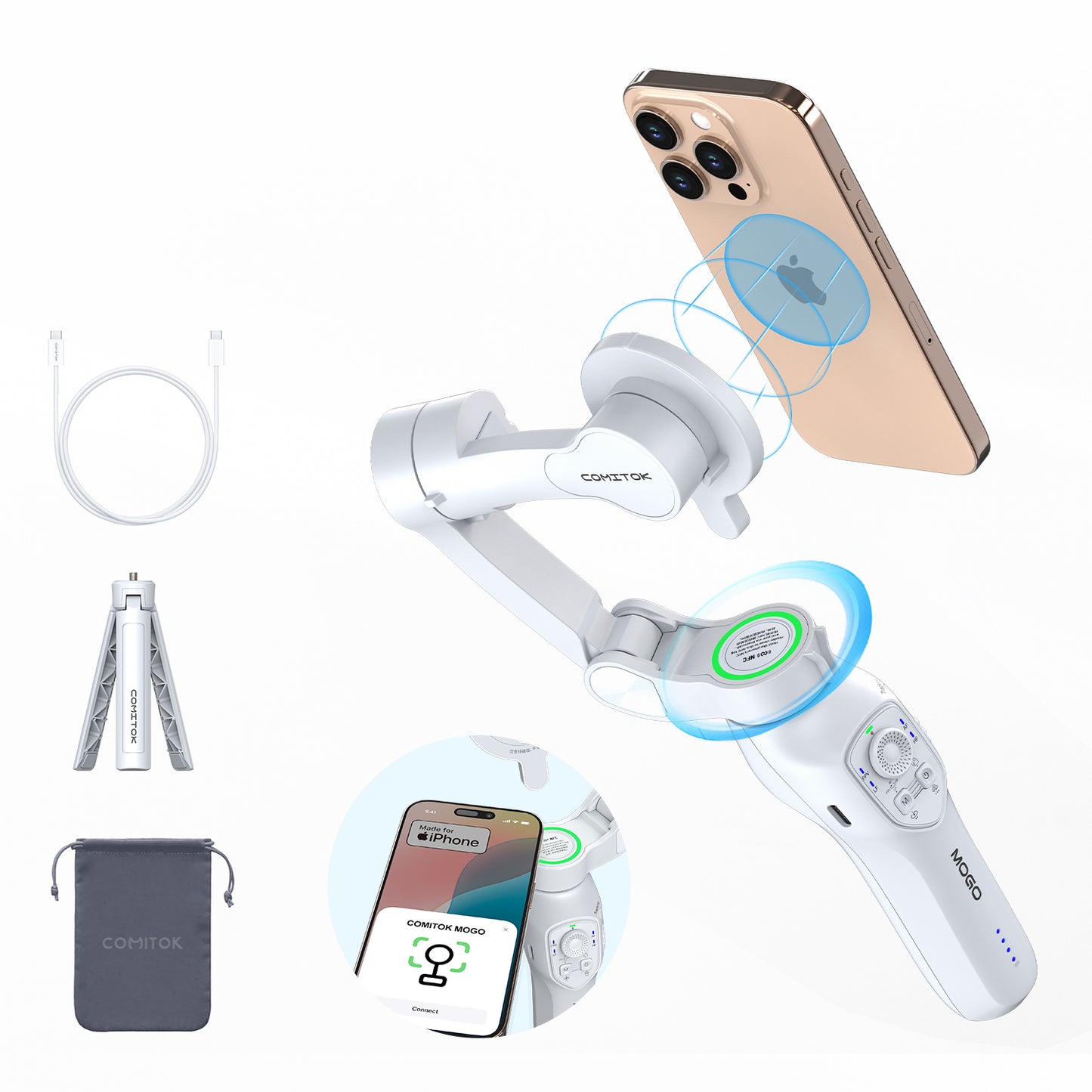 MOGO Seguimiento Facial Inteligente Gimbal Para iPhone