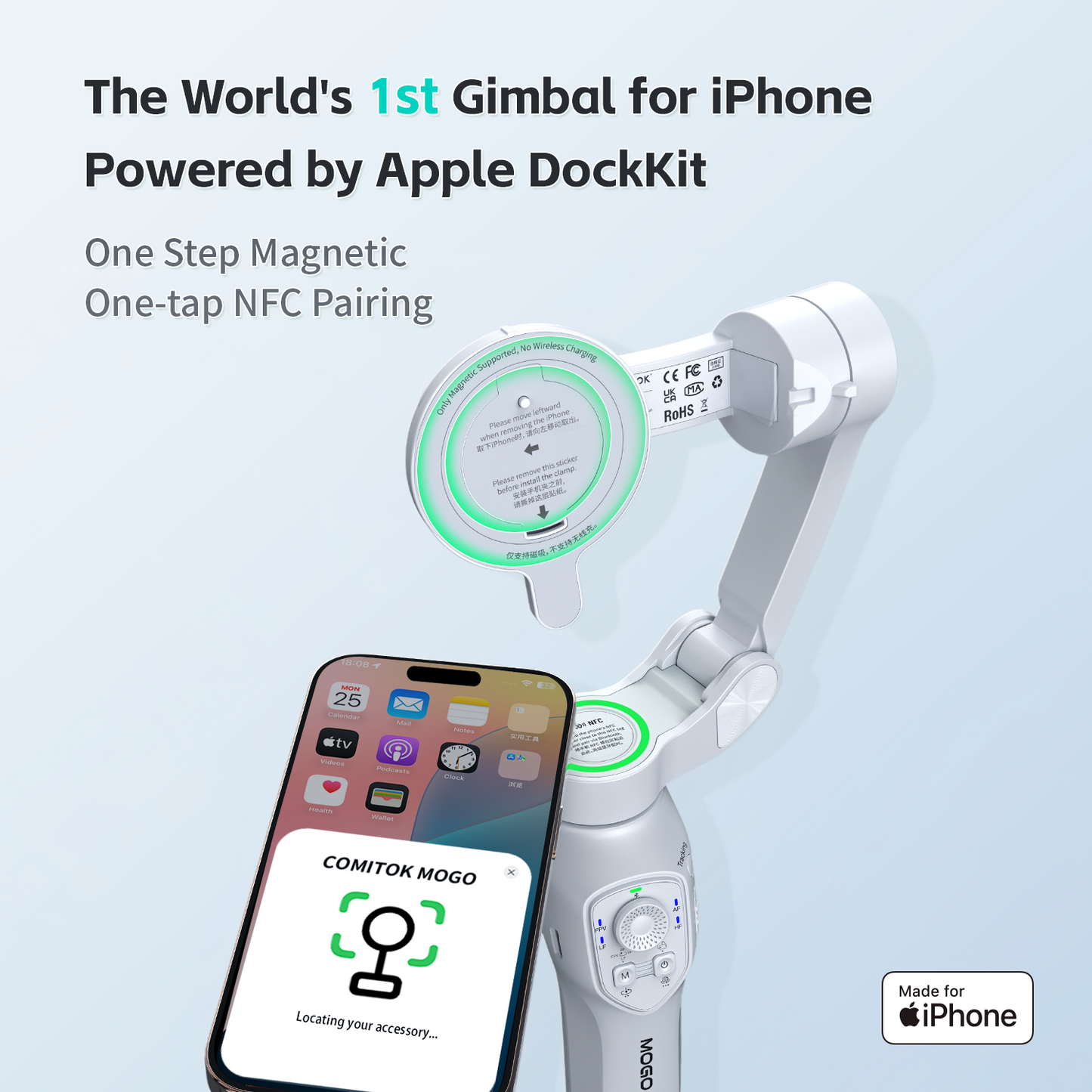 MOGO Seguimiento Facial Inteligente Gimbal Para iPhone