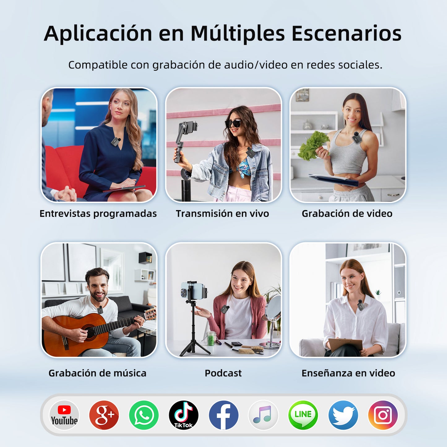 KOSCHEAL 3 en 1 Micrófono Inalámbrico para iPhone/Android/Cámara/PC con 40H de Batería y Reducción de Ruido Inteligente - Micrófono de Solapa Plug & Play para Youtube/TikTok/Vlog(KOS-J8)