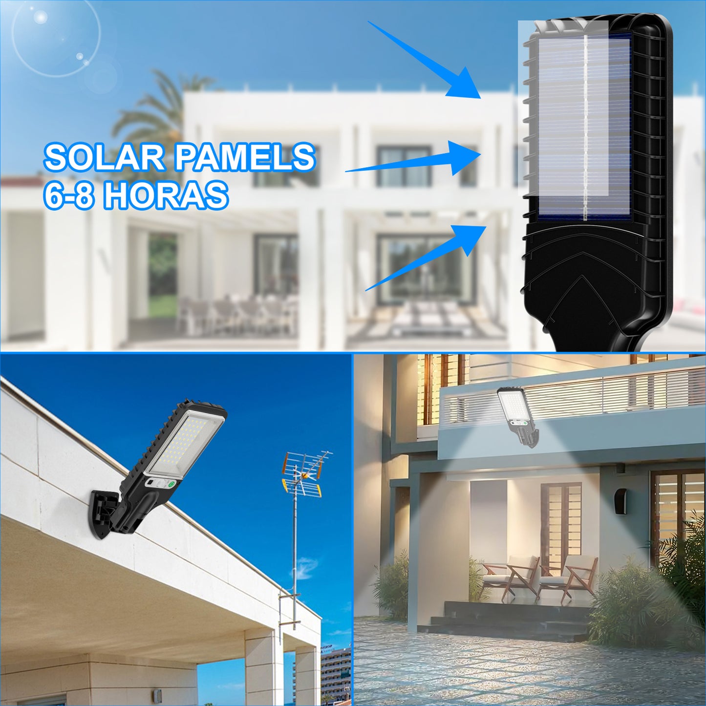 Koscheal Solar Motion Light – 3 Modes, Remote, Waterproof