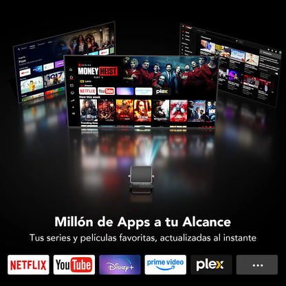 Smart Projector: 1080P Native, Auto Focus, 500 ANSI & Obstacle Avoidance