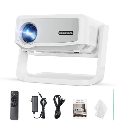 Proyector Portátil, [Electric Focus & Keystone] 2025 Mini Cañón Proyector 4K | 300 ANSI | WIFI6 | Ajuste Vertical de 90°| Ideal para Presentaciones |Cine en Casa| Estudios