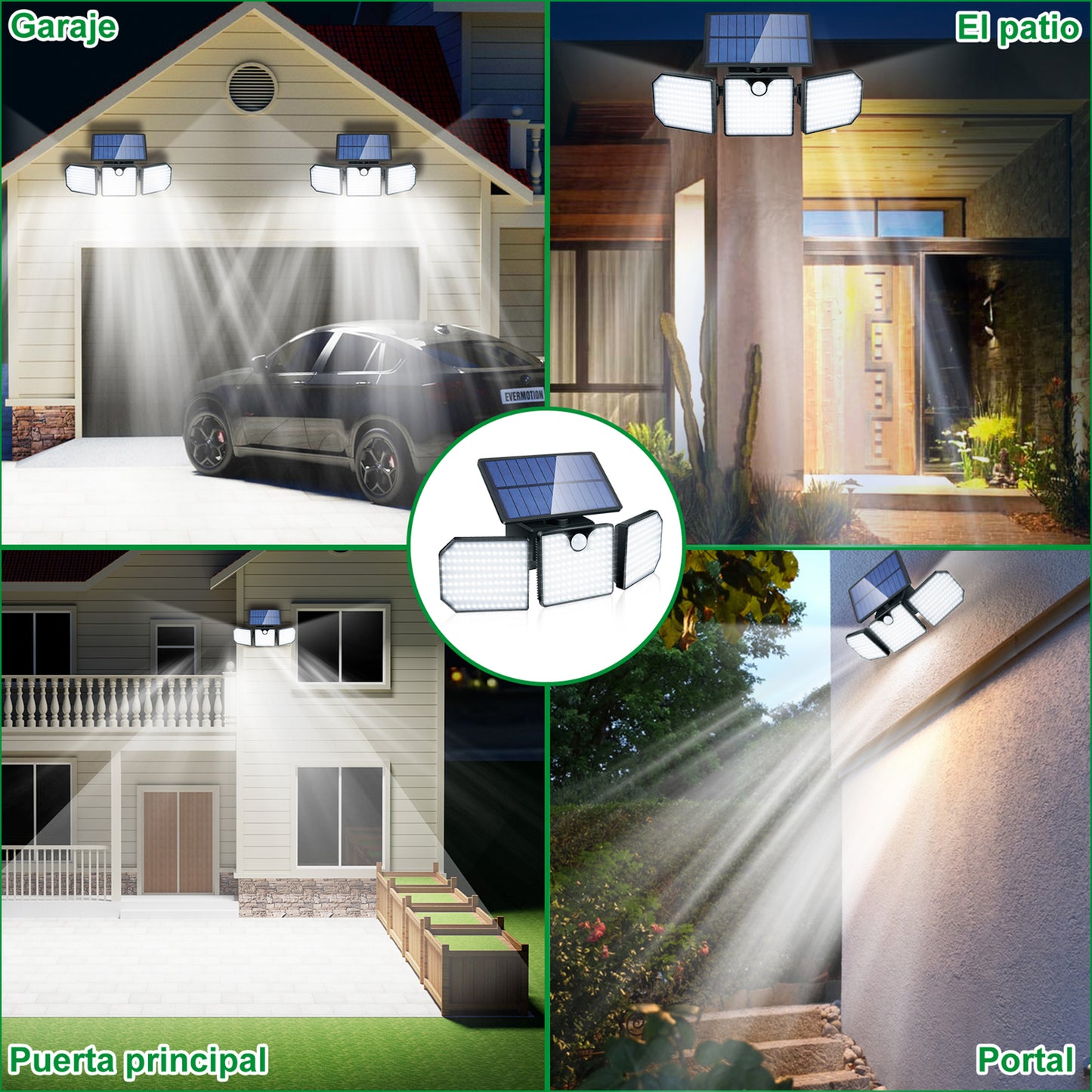 KOSCHEAL Solar Flood Light – 226LED, Motion Sensor, 3 Modes