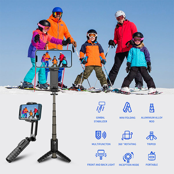 KOSCHEAL Q09 Phone Stabilizer – Fill Light, Wireless Remote