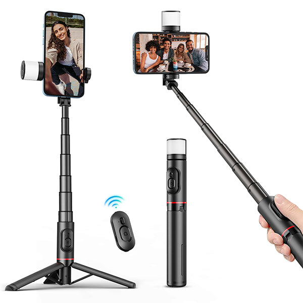 KOSCHEAL Q12 Phone Stabilizer – Fill Light, 360° Rotation