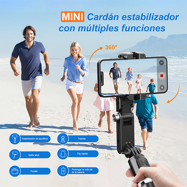 KOSCHEAL Q18 Phone Stabilizer – Fill Light, 360° Rotation
