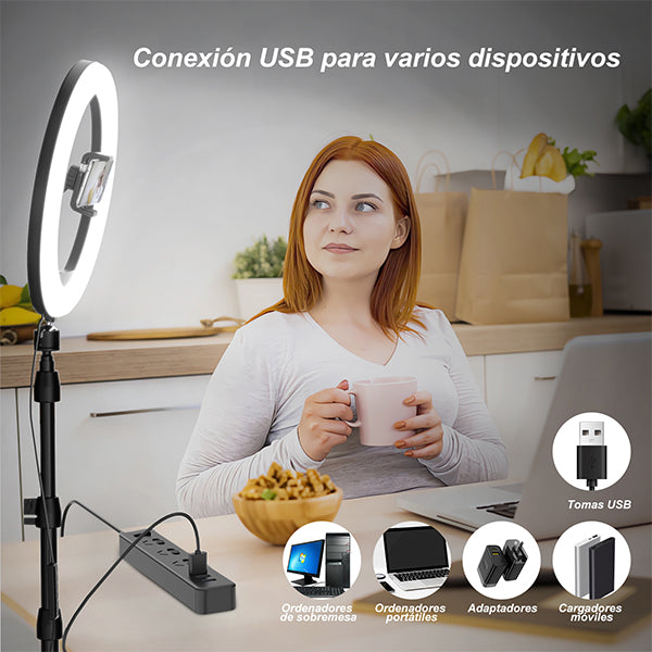 KOSCHEAL Ring Light – 37 Colors, Tripod, for Phone Selfies