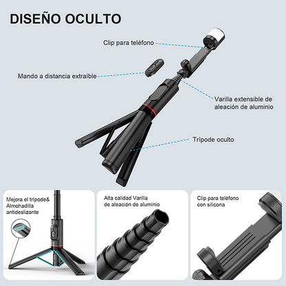KOSCHEAL Q12 Phone Stabilizer – Fill Light, 360° Rotation