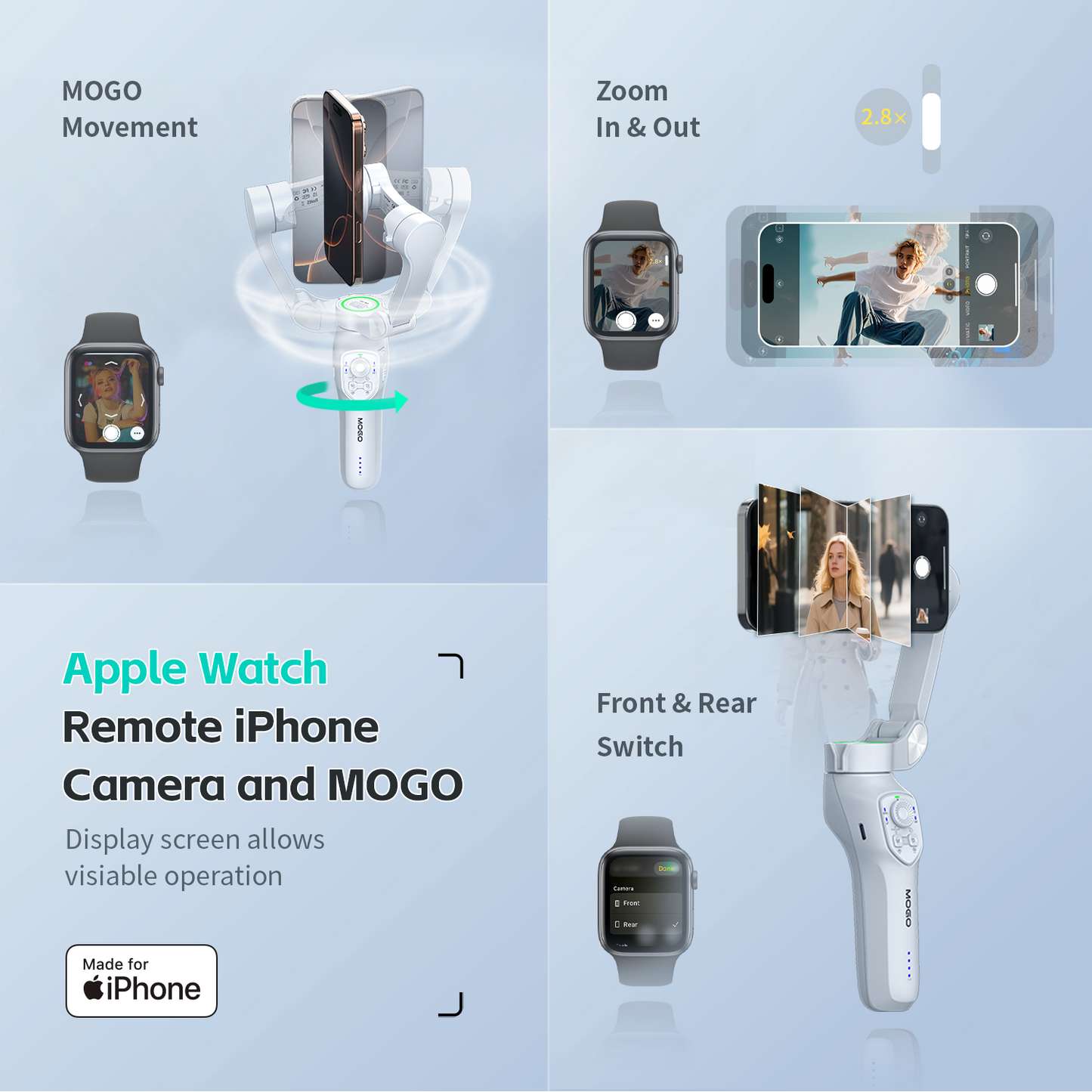 MOGO Seguimiento Facial Inteligente Gimbal Para iPhone