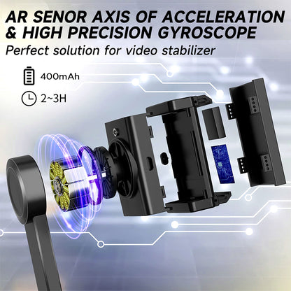KOSCHEAL Q09 Phone Stabilizer – Fill Light, Wireless Remote